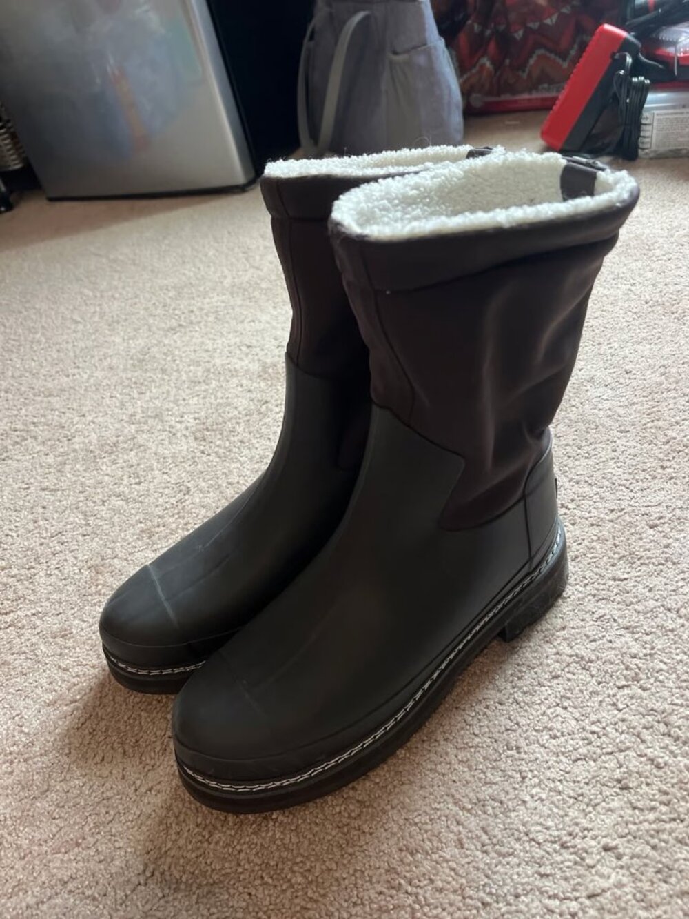 NWOT Hunter Refined Stitch Sherpa Boot Size Women’s 9 - Picture 2 of 5